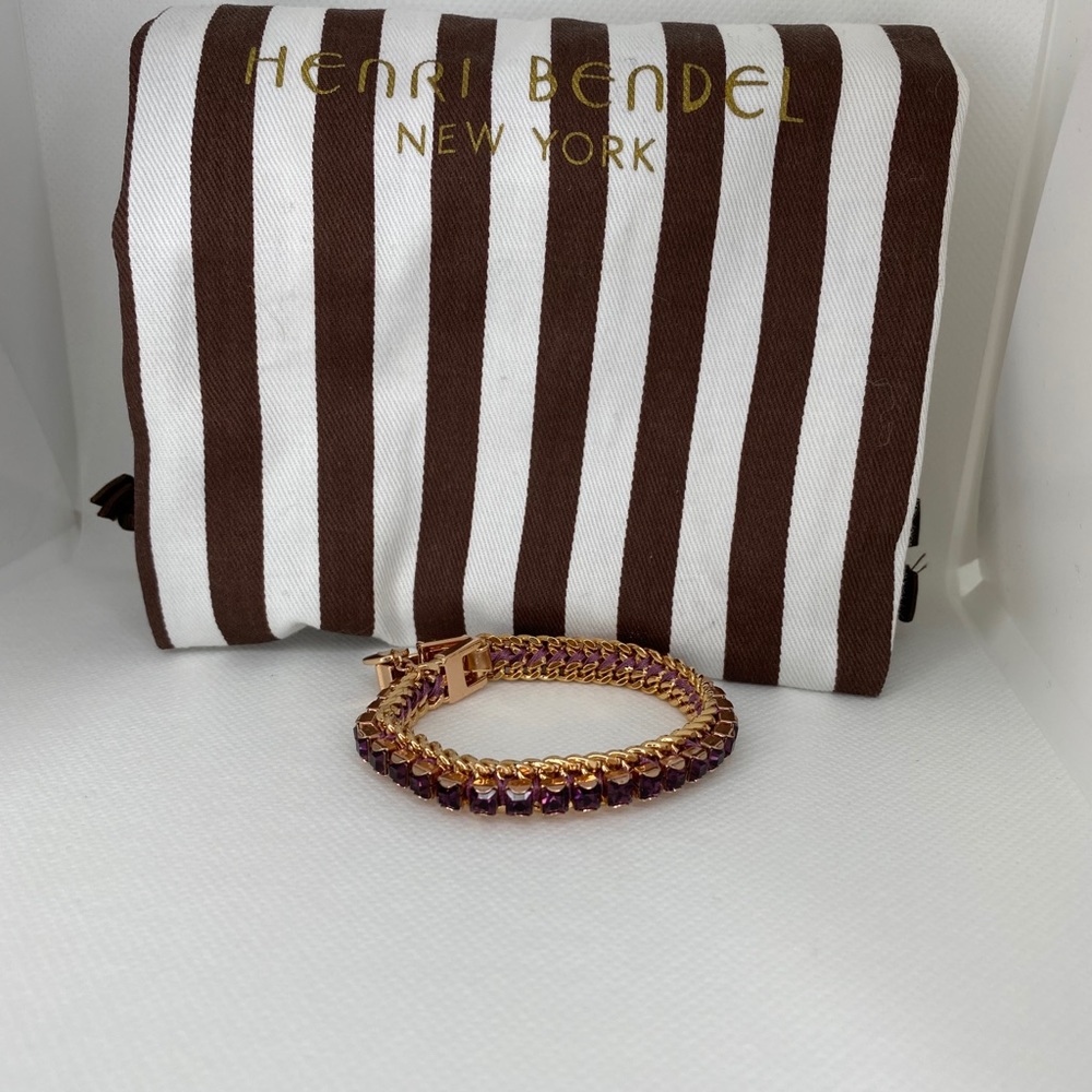 Henri Bendel purple stone clasp bracelet
